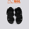 Sandal nam nữ unisex Rova 2 quai ngang RV2205B màu đen