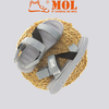 Giày sandal nam quai chữ Z Yanki YY021BG màu xám phối đen
