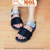 Giày sandal nữ quai ngang hiệu Vento NV10112B màu đen