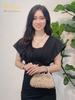 Ví Nữ Đi Tiệc Đính Đá Kim Cương Swarovski Hoa Anh Đào Sakura Cao Cấp - BẢO CHÂU
