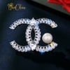 Cài Áo Chanel Đá Pha Lê Đính Ngọc Trai Cao Cấp - Bảo Châu