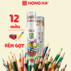 Bút chì màu Hồng Hà Oringa 12 màu kèm gọt - 8108