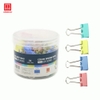 Kẹp bướm, kẹp giấy màu Hồng Hà 19mm (hộp 40 chiếc) - 6639