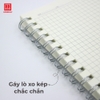 Sổ lò xo bìa nhựa trong kẻ caro 200 trang A5 Hồng Hà - 4191