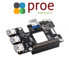 PCIe To USB 3.2 Gen1 HAT for Raspberry Pi 5, PCIe to USB HUB, 4x High Speed USB Ports, driver-free, plug and play, HAT + Standard