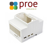 DIN rail ABS Case for Raspberry Pi 5, large inner space, injection moduling
