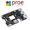 PCIe To USB 3.2 Gen1 HAT for Raspberry Pi 5, PCIe to USB HUB, 4x High Speed USB Ports, driver-free, plug and play, HAT + Standard