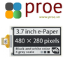 3.7inch e-Paper e-Ink Raw Display, 480×280, Black / White, 4 Grey Scales, SPI, Without PCB