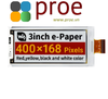 3inch e-Paper (G) raw display, 400 × 168, SPI Interface