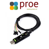 Industrial USB TO TTL (C) 6pin Serial Cable, Original FT232RNL Chip, Multi Protection Circuits, Multi Systems Support, With Hardware Flow Control