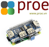 USB HUB HAT 4 Port USB HUB HAT for Raspberry Pi