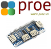 USB HUB HAT 4 Port USB HUB HAT for Raspberry Pi