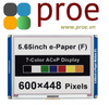 5.65inch e-Paper Module (F) 5.65inch ACeP 7-Color E-Paper E-Ink Display Module, 600×448 Pixels