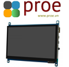 7inch QLED Quantum Dot Display, Capacitive Touch, 1024×600, G+G Toughened Glass Panel, Various Systems Support