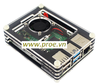 Vỏ mica cho Raspberry Pi 4 kèm quạt, tản nhiệt
