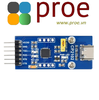 CP2102 USB UART Board (Type C), USB To UART (TTL) Communication Module, USB-C Connector