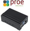 DIN Rail Aluminum Case for Raspberry Pi 4, with Cooling Fan and Heatsinks
