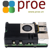 Aluminium Alloy Case (H) for Raspberry Pi 5, With Temperature-Controlled Blower Fan
