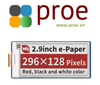 2.9inch E-Paper E-Ink Display Module (B) for Raspberry Pi Pico, 296×128, Red / Black / White, SPI