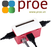 PoE Ethernet / USB HUB BOX for Raspberry Pi Zero Series, 3x USB 2.0, 802.3af-Compliant