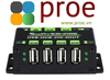 Industrial Grade USB HUB, Extending 4x USB 2.0 Ports, Switchable Dual Hosts