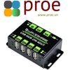 Industrial Grade USB HUB, Extending 4x USB 2.0 Ports, Switchable Dual Hosts