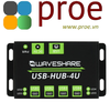 USB-HUB-4U Industrial Grade USB HUB, Extending 4x USB 2.0 Ports