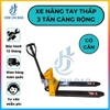 Xe nâng tay thấp Ameko 3T - Càng rộng - Có cân