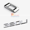 Decal tem chữ inox 320i dán đuôi xe ô tô