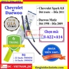 Bộ 2 thanh gạt nước mưa ô tô Nano xương mềm cao cấp hãng xe Chevrolet, Daewoo: Cruze-Aveo-Captiva-Trax-Spark-Lacetti-Gentra-Lanos-Matiz-Orlando-Colorado
