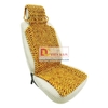 Đệm lót ghế ô tô hạt gỗ Bách Xanh 100% tự nhiên tựa lưng massage trên ô tô
