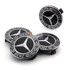 Logo chụp mâm bánh xe ô tô Mercedes Benz BZ75, đường kính 75mm