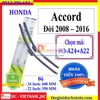 Bộ 2 thanh gạt nước mưa ô tô Nano xương mềm cao cấp dành cho hãng xe Honda: Accord-Civic-Hrv-City-Jazz-Crv