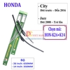 Bộ 2 thanh gạt nước mưa ô tô Nano mềm cao cấp dành cho hãng xe Honda: Accord-Civic-Hrv-City-Jazz-Crv