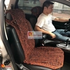 Đệm hạt gỗ tựa lưng massage lót ghế ô tô 100% gỗ Hương tự nhiên, đan kết diềm mép cao cấp