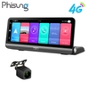 Camera hành trình đặt taplo ô tô, thương hiệu cao cấp Phisung P03: 4G, wifi, 8 inch tích hợp cam lùi