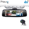 Camera hành trình cao cấp Phisung E09-3 tích hợp 3 camera, 4G, Android, Wifi