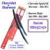 Bộ 2 thanh gạt nước mưa ô tô đa năng Nano cao cấp hãng xe Chevrolet, Daewoo: Cruze-Aveo-Captiva-Trax-Spark-Lacetti-Gentra-Lanos-Matiz-Orlando-Colorado
