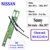 Bộ 2 thanh gạt nước mưa ô tô Nano mềm cao cấp hãng xe Nissan: Sunny-Teana-X trail-Navara-Livina-Grand Livina-Juke-Murano-Qashpai