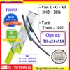 Bộ 2 thanh gạt nước mưa ô tô Nano Mềm cao cấp dành cho hãng xe Toyota: Camry-Altis-Yaris-Fortuner-Vios-Hilux-Innova-Land Cruiser-Avalon-Previa