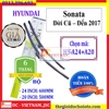Bộ 2 thanh gạt nước mưa ô tô Nano xương mềm cao cấp dành cho hãng xe Hyundai: Getz-Accent-Avente-Elantra-i10-i20-i30-santafe-Sonata-Tucson-Starex-Verna