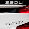 Decal tem chữ inox 320i dán đuôi xe ô tô