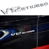 Decal tem chữ V12-Biturbo dán hông xe Mercedes