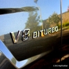Decal tem chữ V8-Biturbo dán hông xe Mercedes