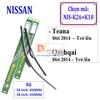 Bộ 2 thanh gạt nước mưa ô tô Nano mềm cao cấp hãng xe Nissan: Sunny-Teana-X trail-Navara-Livina-Grand Livina-Juke-Murano-Qashpai