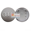Logo chụp mâm, ốp lazang bánh xe ô tô Audi AUD60, đường kính 60mm