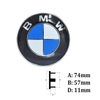 Logo biểu tượng trước và sau xe BMW đường kính 82mm và 74mm