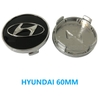 Logo chụp mâm, ốp lazang bánh xe ô tô Hyundai HY-60, Kích thước đường kính 60mm