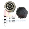 Logo chụp mâm, ốp lazang bánh xe ô tô Nissan NS-046, đường kính 130mm