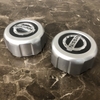 Logo chụp mâm, ốp lazang bánh xe ô tô Nissan NS-046, đường kính 130mm